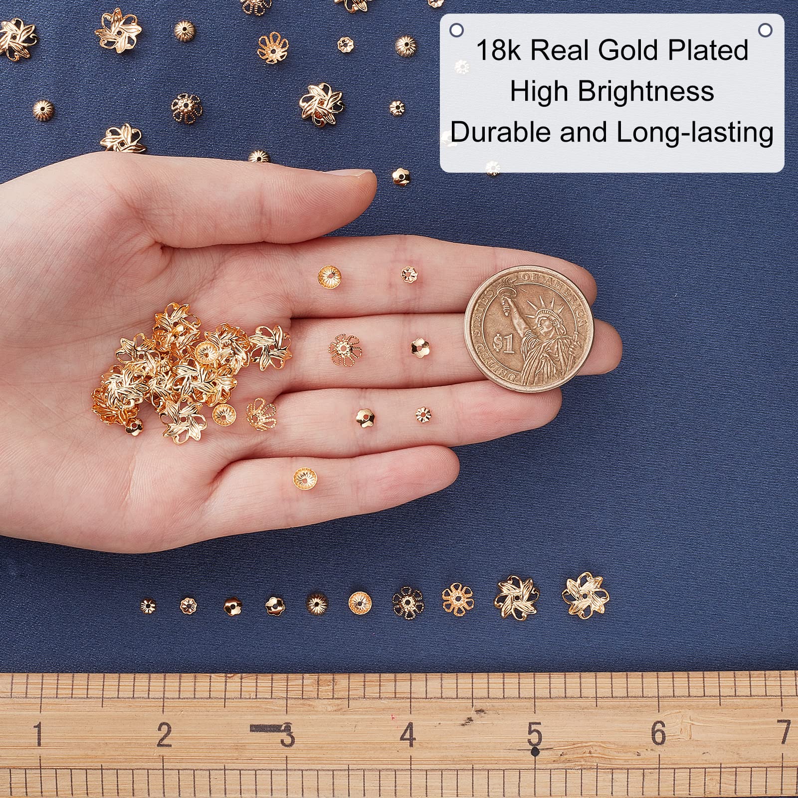 CREATCABIN 300 Spilli A Testa Sfera Con Placcatura Oro 18K – 21x2mm, Aghi Per Gioielli Fai Da Te, Orecchini E Ciondoli, In Scatola Porta Oggetti - 3