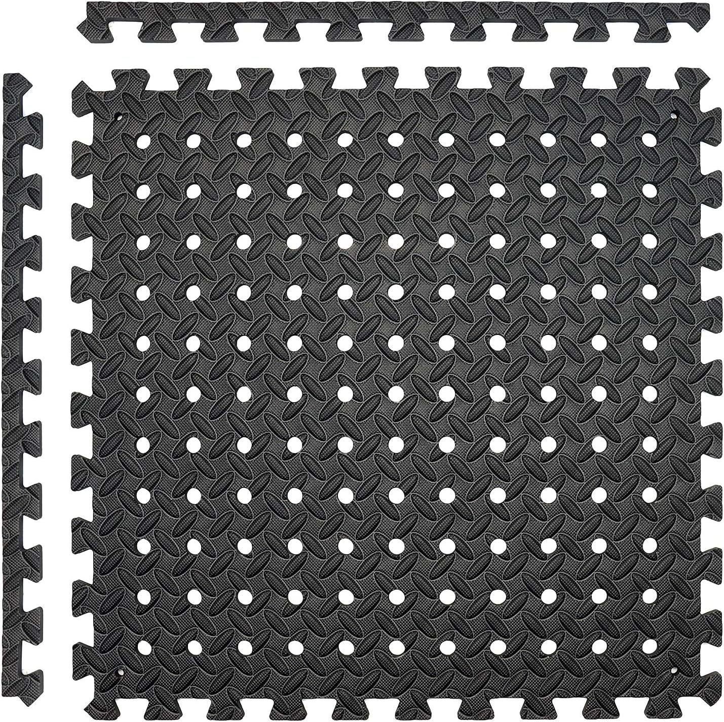 Leisurewize LWACC241 Eva Floor Tiles 4 Tiles + 8 Edging Strips, 60 x