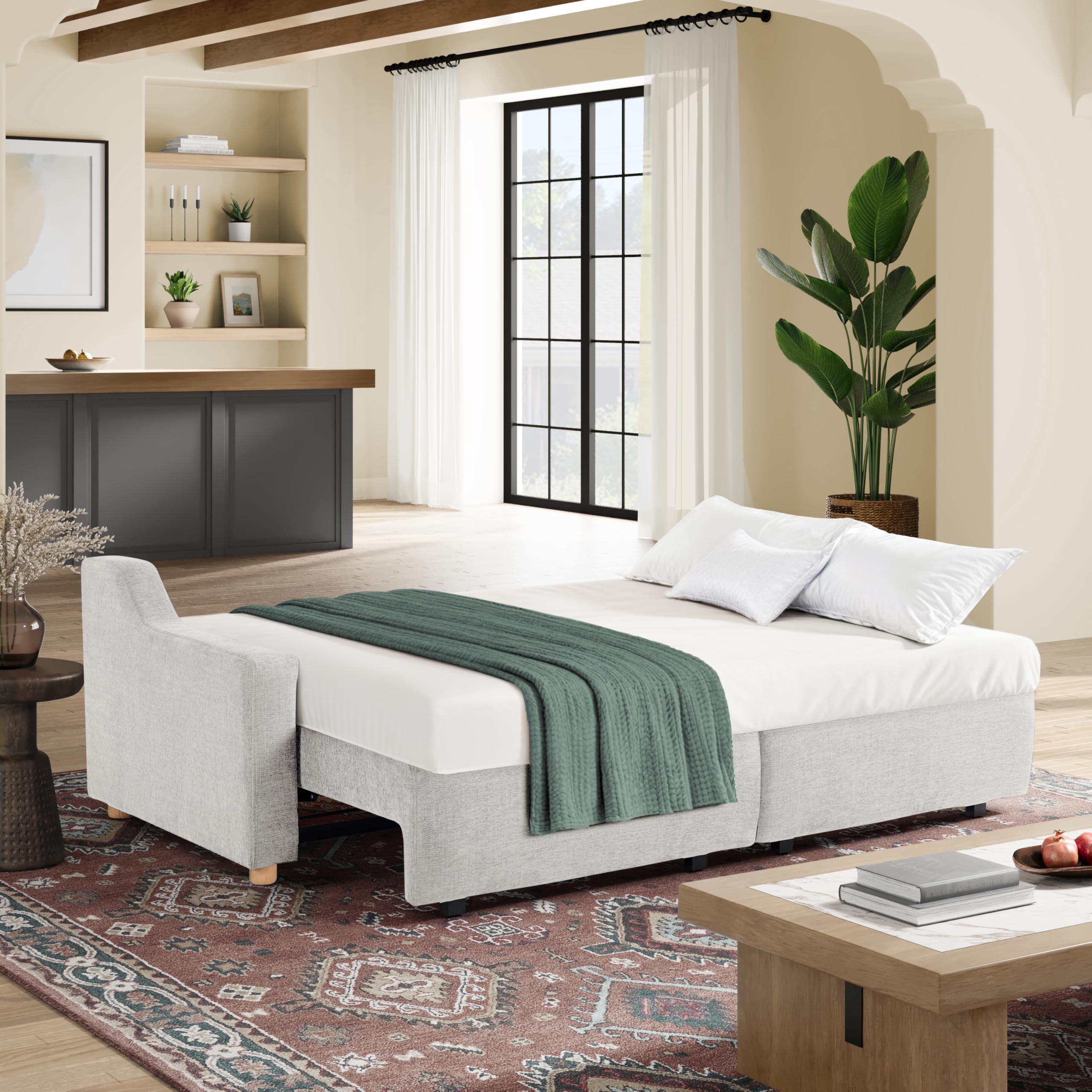 SERTA グレー ベッドルーム Amazon.com: Serta Glendale 90.2