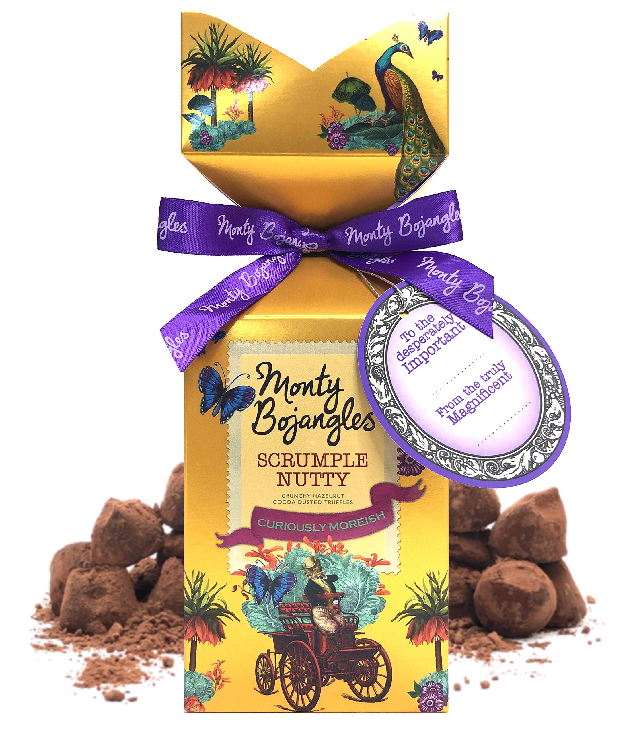 Monty Bojangles Cocoa Dusted Truffles Gift Tower, 300g & Scrumple Nutty