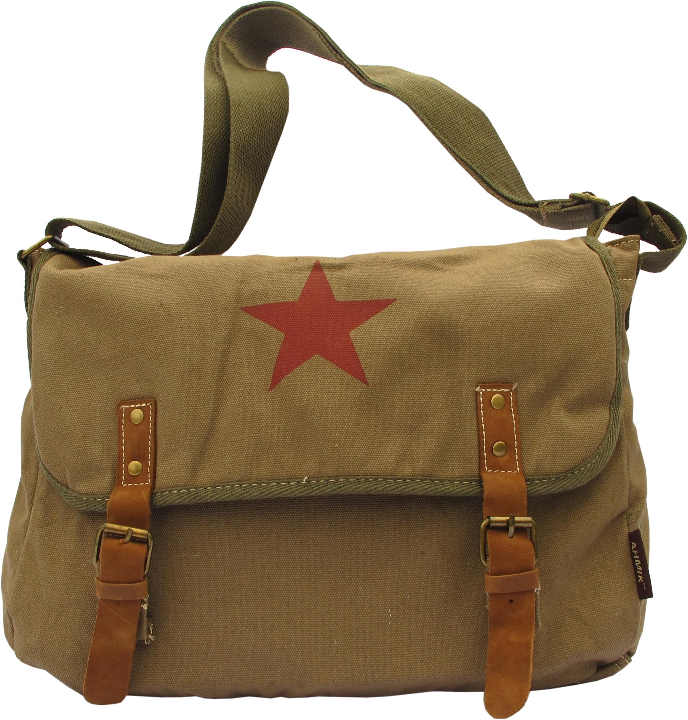 Red Star Vintage Classic Army Messenger Heavy Weight Shoulder Bag