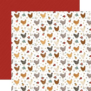 Chickens: Our Coop Chickens 12x12 패턴 종이
