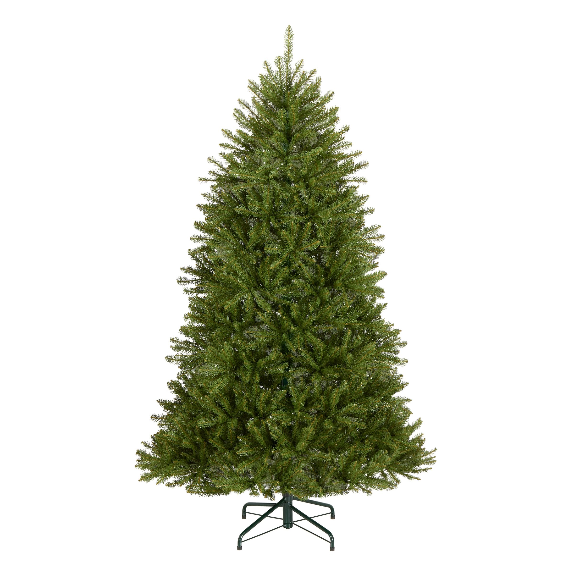 Artificial Full Christmas Tree, Green, Dunhill Fir, Includes Stand, 6.5 Feet