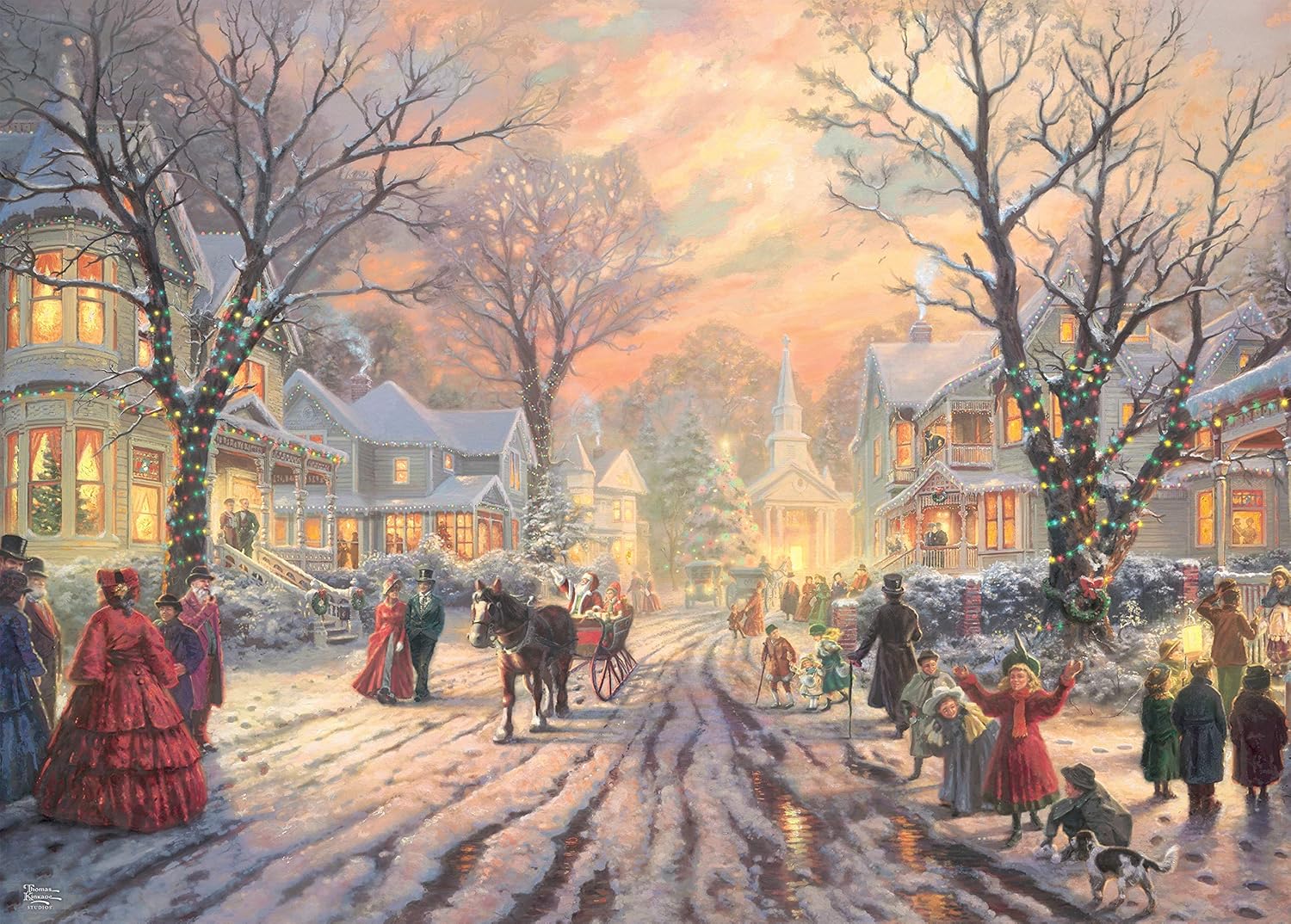 Ceaco Thomas Kinkade - A Victorian Christmas Carol Jigsaw Puzzle, 1000 Pieces