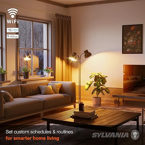Miniatura 6 de Sylvania - Bombilla LED inteligente A19 WiFi, 9 W eficiente, blanco sintonizable, 2700K - 6500K, para AlexaGoogle AssistantSiri Shortcuts, Energy