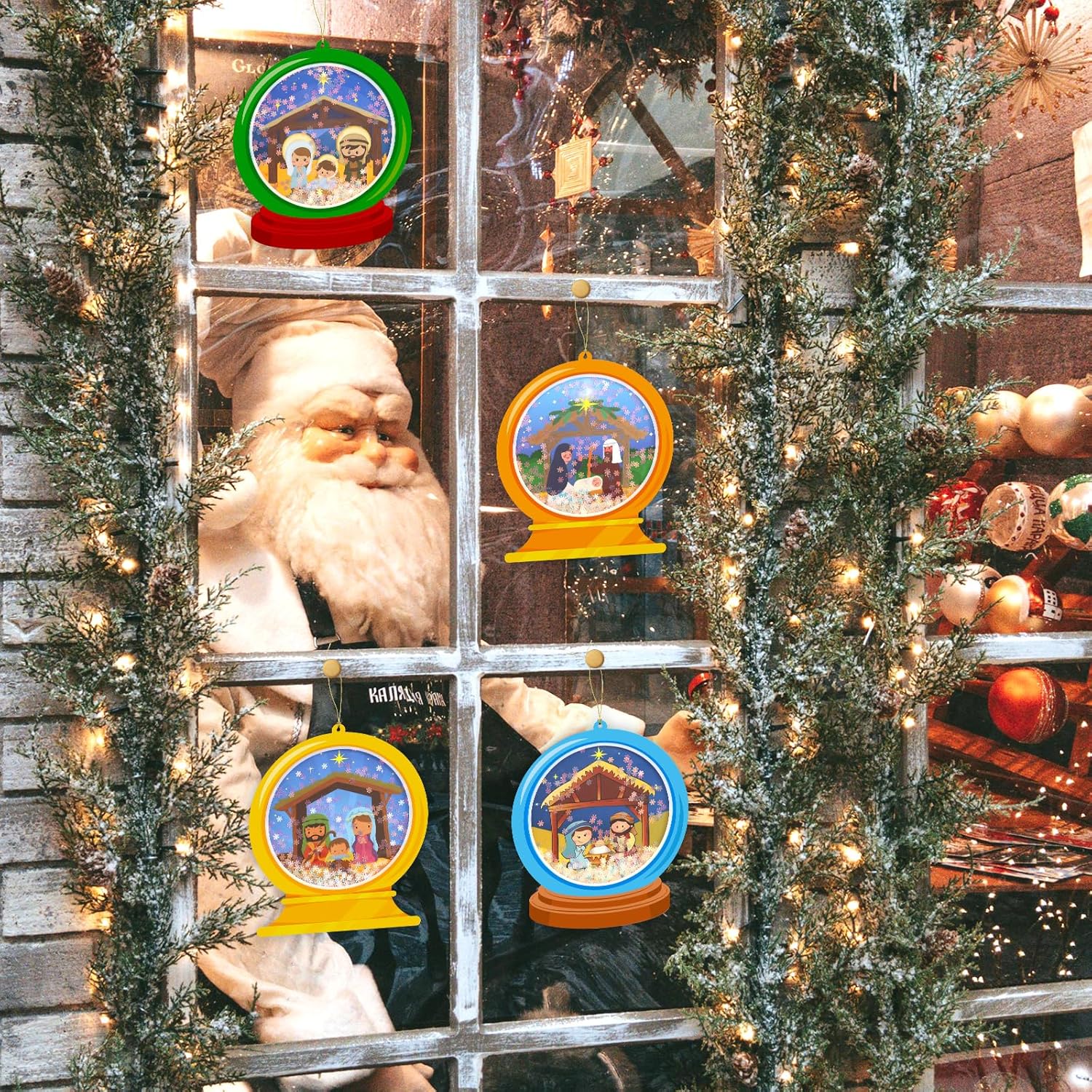 Ceiba Tree 12Pack Nativity Snow Globe Craft Kit Christmas Crafts for Kids Religious DIY Jesus Birth Hanging Ornament Craft Kits Sunday School Activity Classroom Party Favors - Image 8