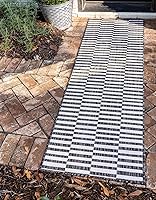 Vista 38 de Unique Loom - Alfombra de área de la colección Outdoor Striped - Rayada (5' 1" x 8' Rectangular, Verde/Marfil)