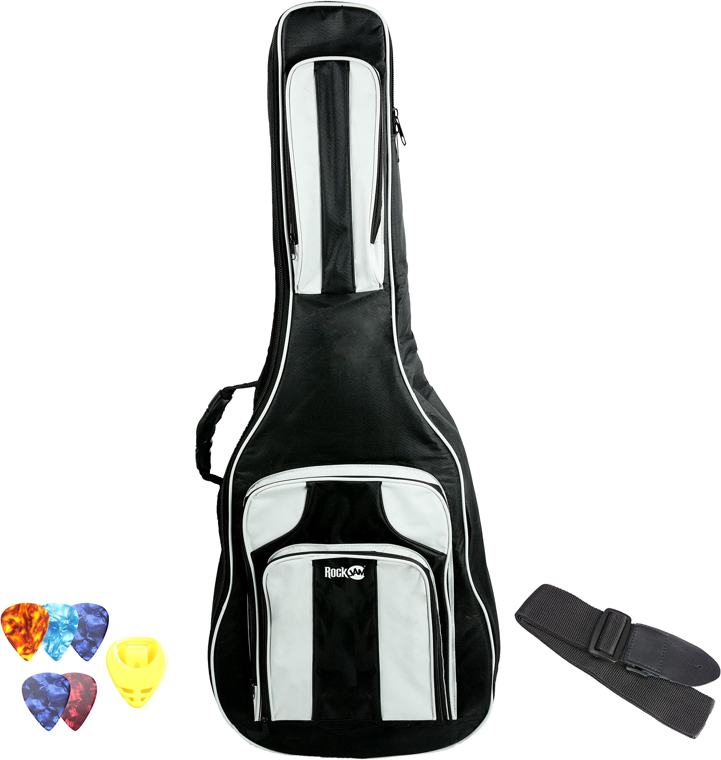 RockJam DGB-04 Deluxe Electric Guitar Bag and Acoustic Guitar Bag