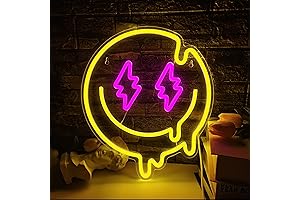 Melting Smile Face Neon Sign