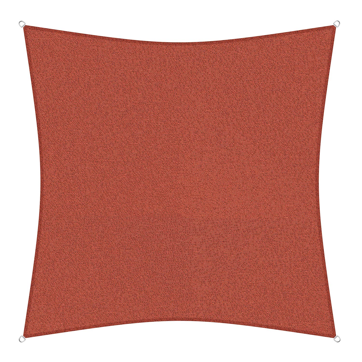 sunprotect 83266 Professional Sonnensegel, 3,6 x 3,6 m, Quadrat, Wind- & wasserdurchlässig, rot