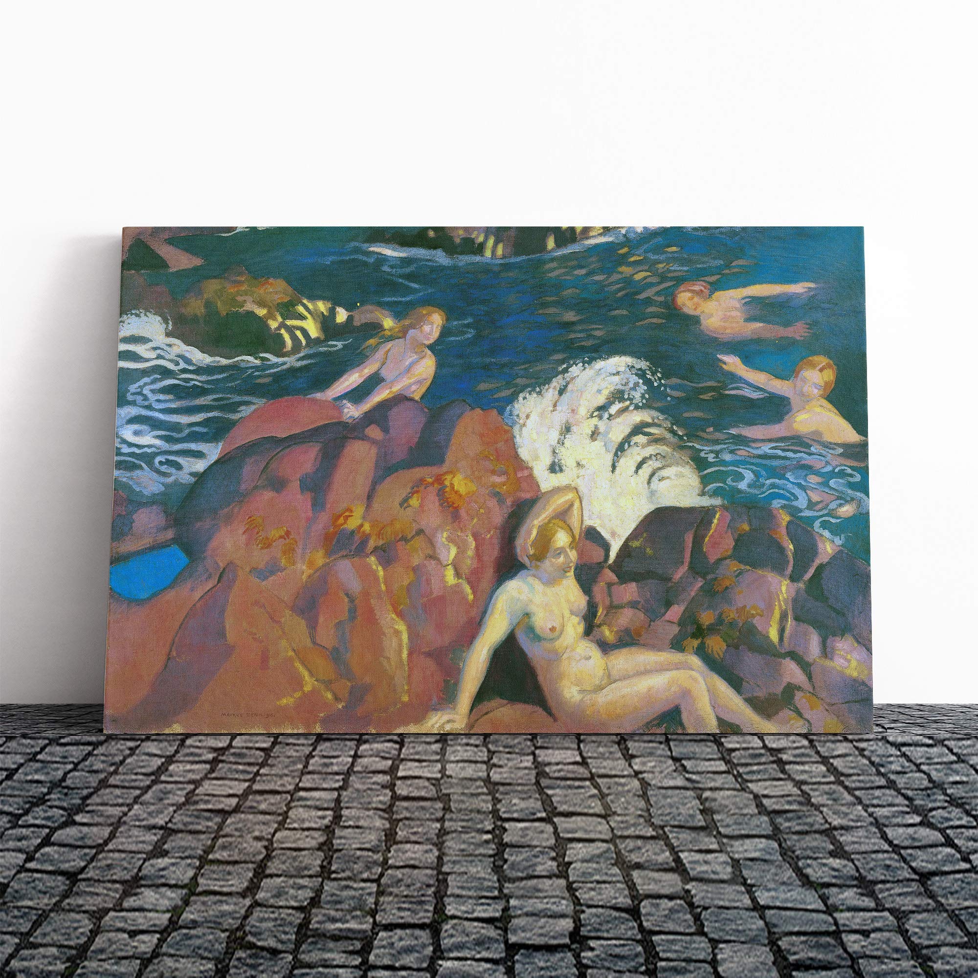 Maurice Denis Wave Canvas Print | Gallery Wrapped 30mm Frame Wall Art | 24x16 inches | Ready to Hang | Modern Seascape Picture | Living Room Bedroom Lounge Office