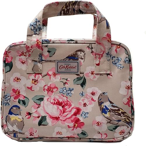 Cath Kidston box zip bag in meadowfiled birds design ideal for lunch/work or everyday use