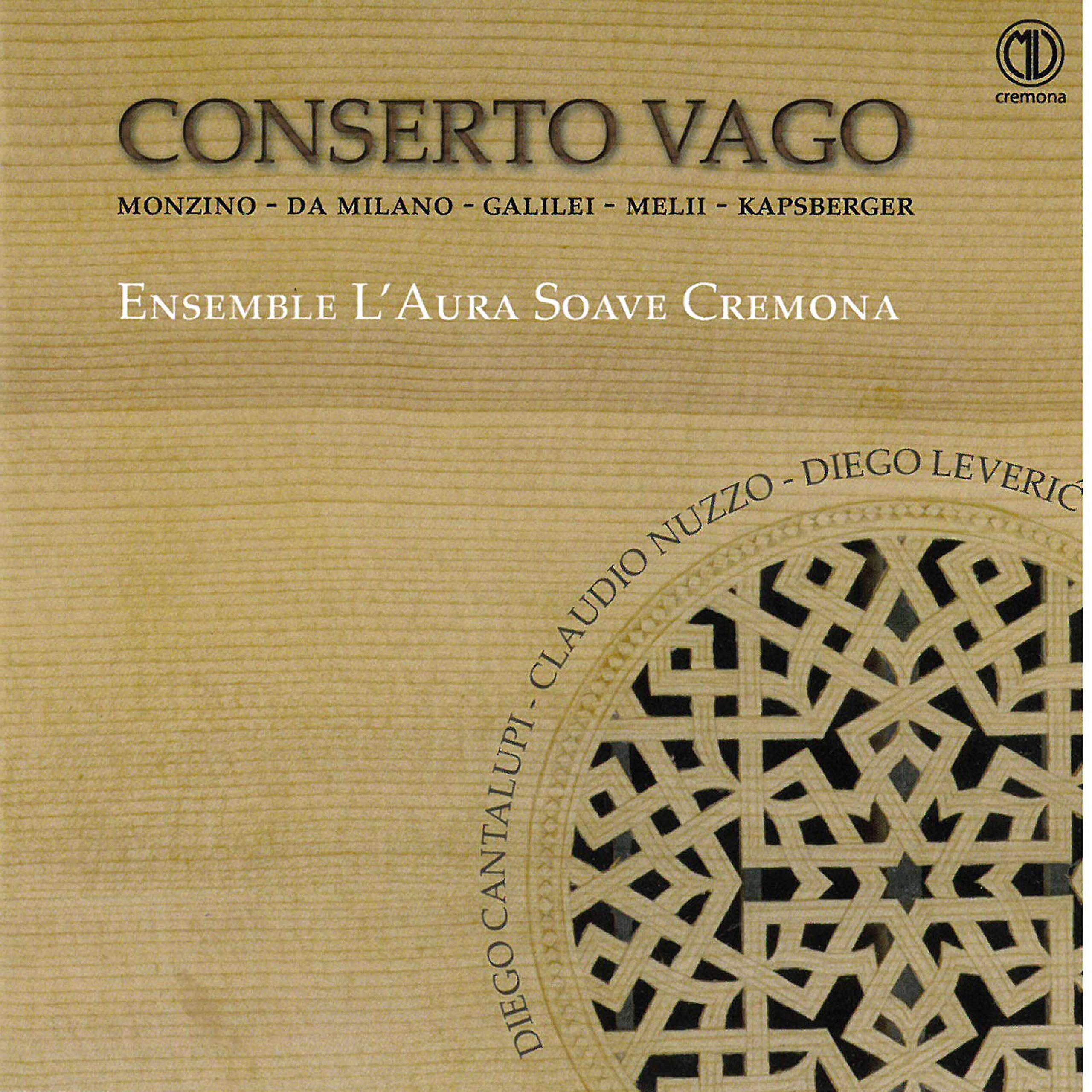 Conserto Vago [Audio CD] Anonimo / Galilei / Ensemble L'Aura Soave