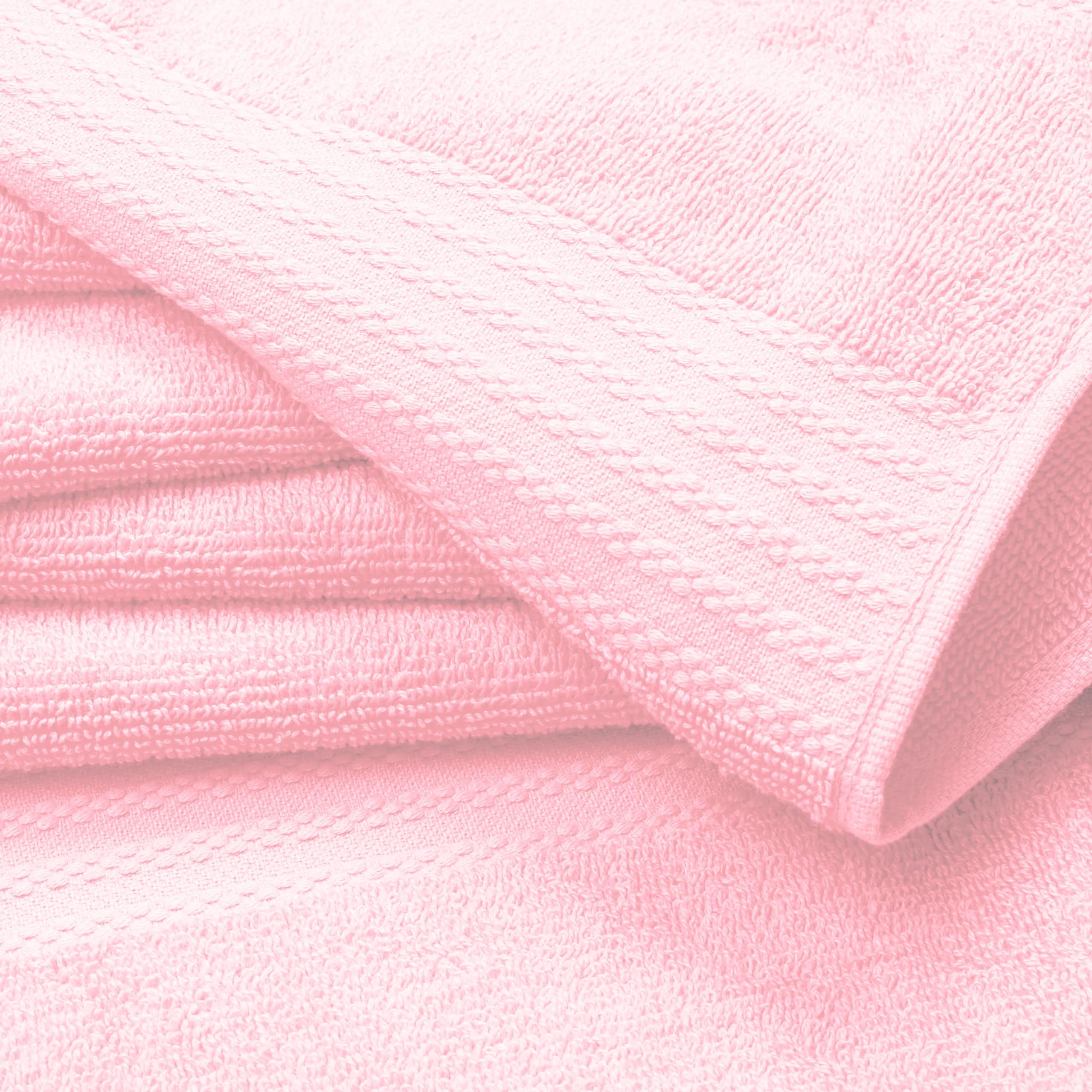 GLAMBURG Ultra Soft 8-Piece Towel Set - 100% Pure Ringspun Cotton, Contains 2 Oversized Bath Towels 27x54, 2 Hand Towels 16x28, 4 Wash Cloths 13x13 - Ideal for Everyday use, Hotel & Spa - Pink