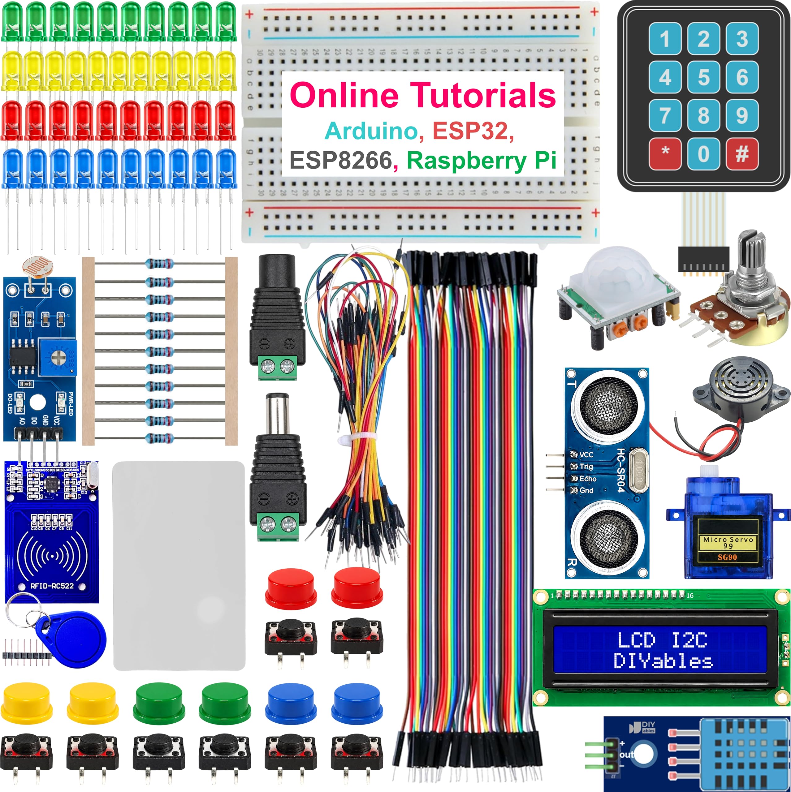 Amazon.com: DIYables Basic Electronics Starter Kit for Arduino