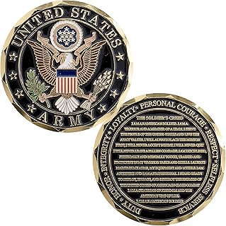 Soldier's Creed Challenge Coin - US Army Gifts for Veterans - Disabled Vet Owned Small Business - Army Soldier's Creed Coin