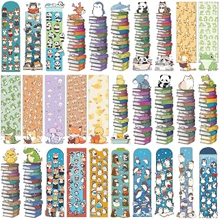 Animal Bookmarks, 30 Pack, Paper Page Markers for Books and Reading