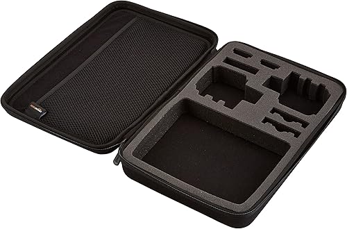 Miniatura 4 de Tienda Basics Estuche de transporte pequeño para GoPro y accesorios - 9 x 7 x 2.5 pulgadas, sólido, negro