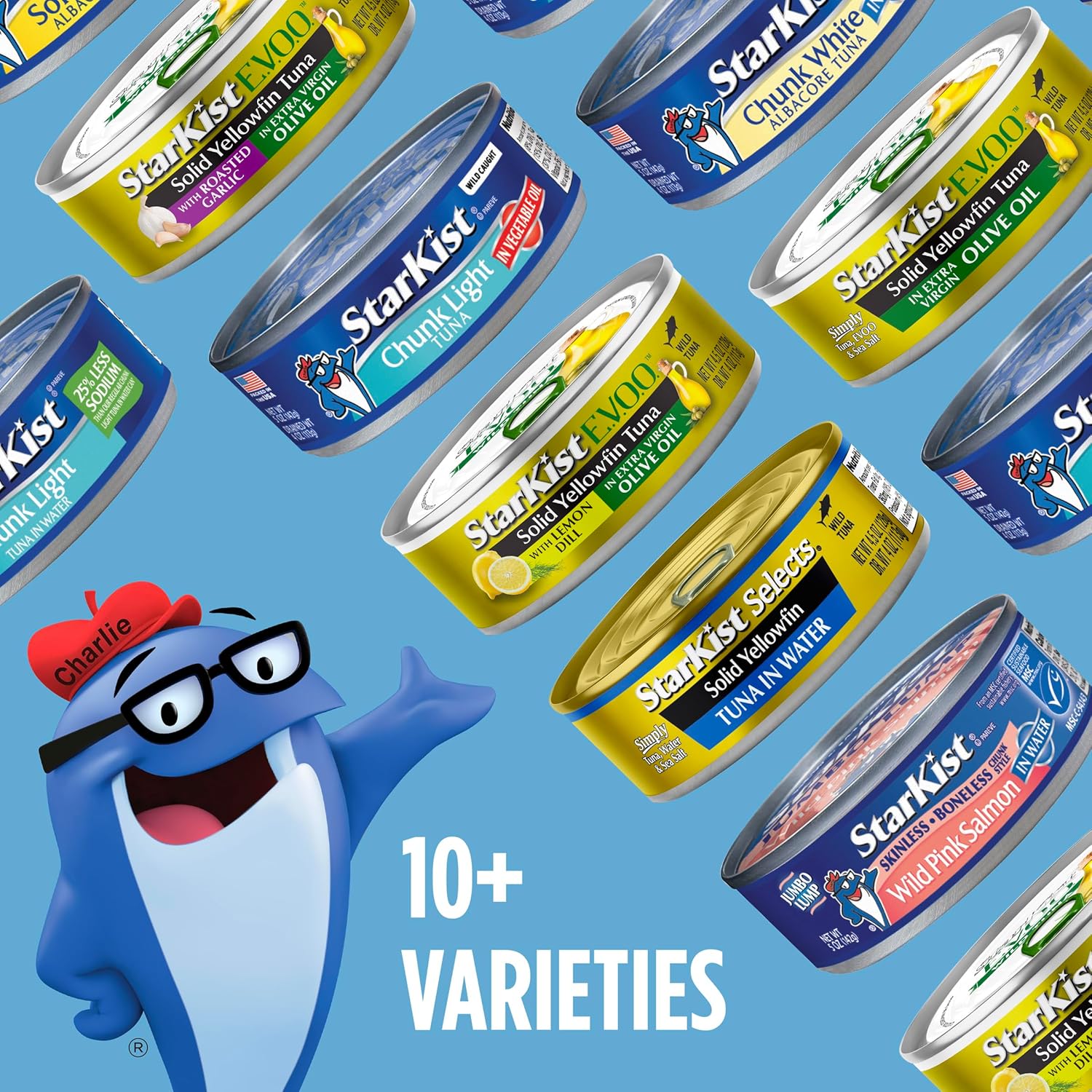StarKist Chunk Light Tuna in Water, 5 oz (24 Pack) Canned Tuna Fish, Wild Caught, Gluten Free, Ready to Eat, Perfect for Salads, Keto Meals and Snacks, with 20g Protein & 90 Calories Per Serving