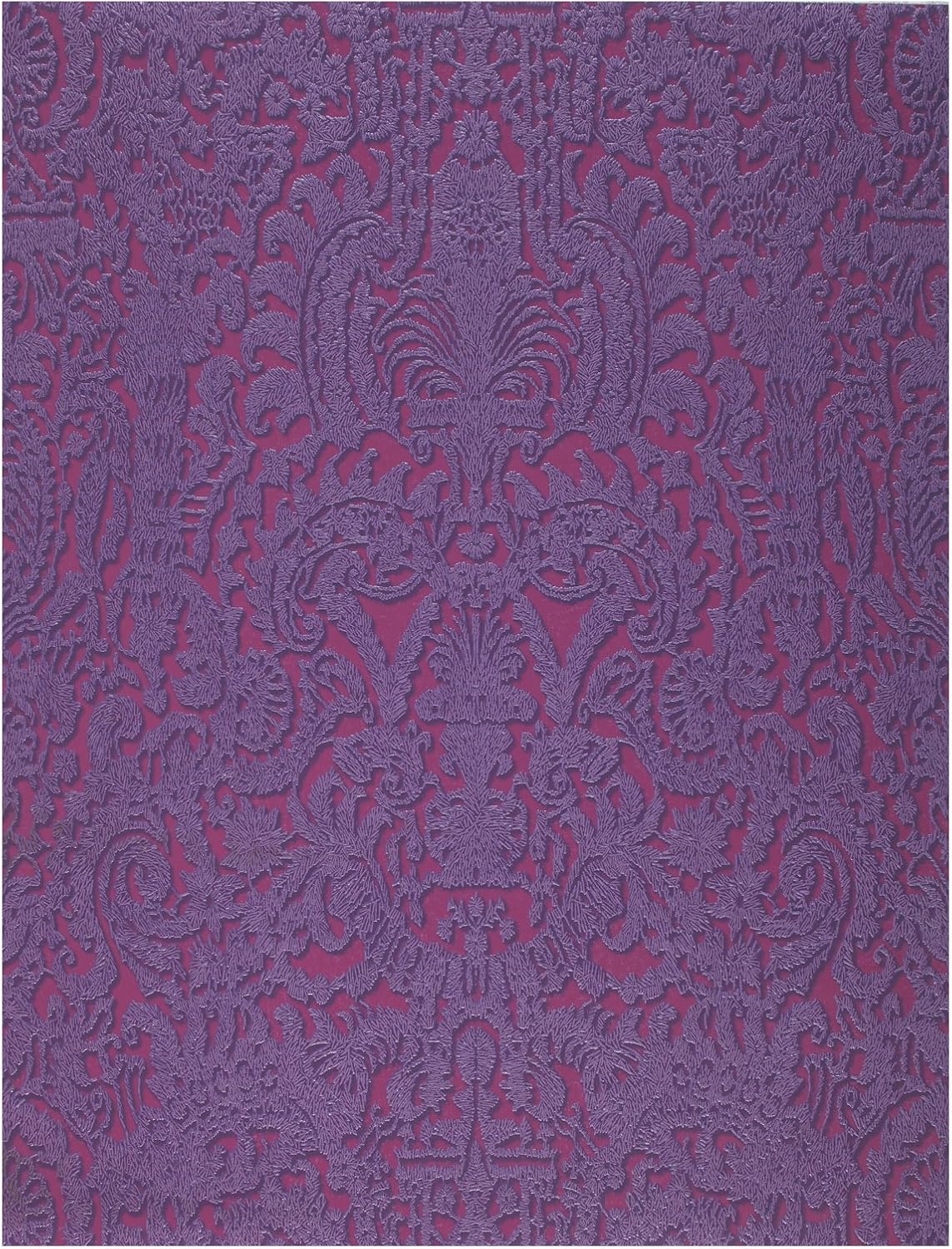 RoomMates York Wallcoverings 768435 Barbara Becker Raised Surface Faux Textile Unframed Damask Wallpaper