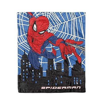 Marvel Spider Man Single Bed Flannel Super Soft Kids Blanket - Blue (3146)