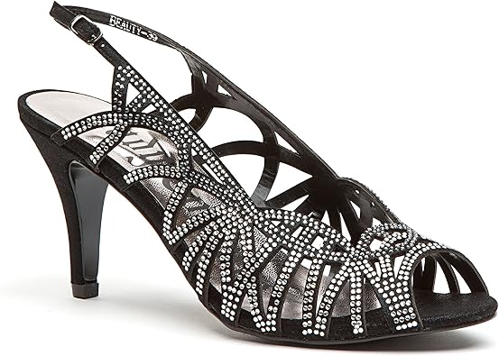 evening sandals mid heel