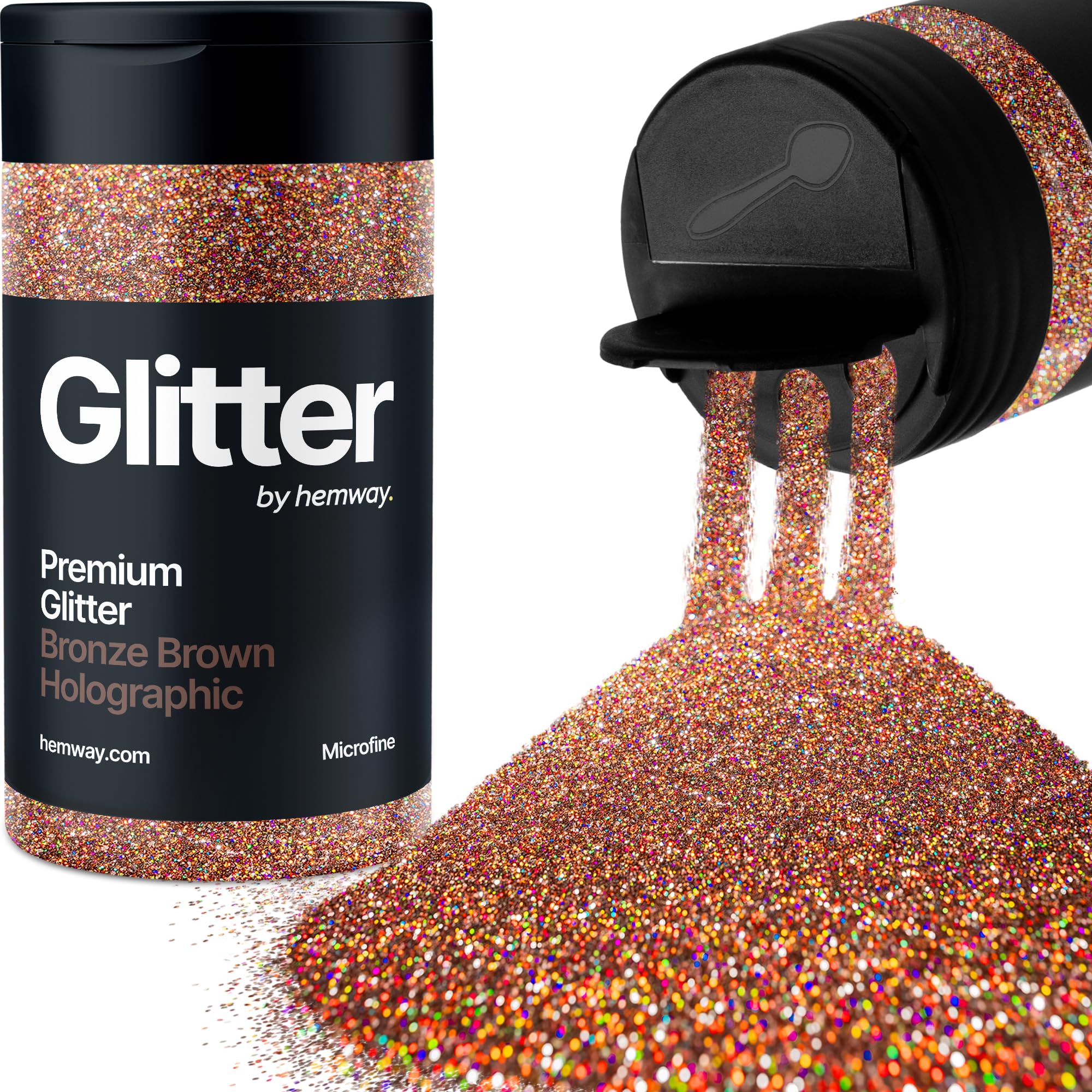 Champagne Gold Glitter Shaker, 130g Ultrafine Glitter, Crafts 1/128" Metallic Flake Champagne Gold Sequins, Resin & Epoxy Crafts, Decorating, Halloween, Christmas Nail, Face, Hemway — view 229