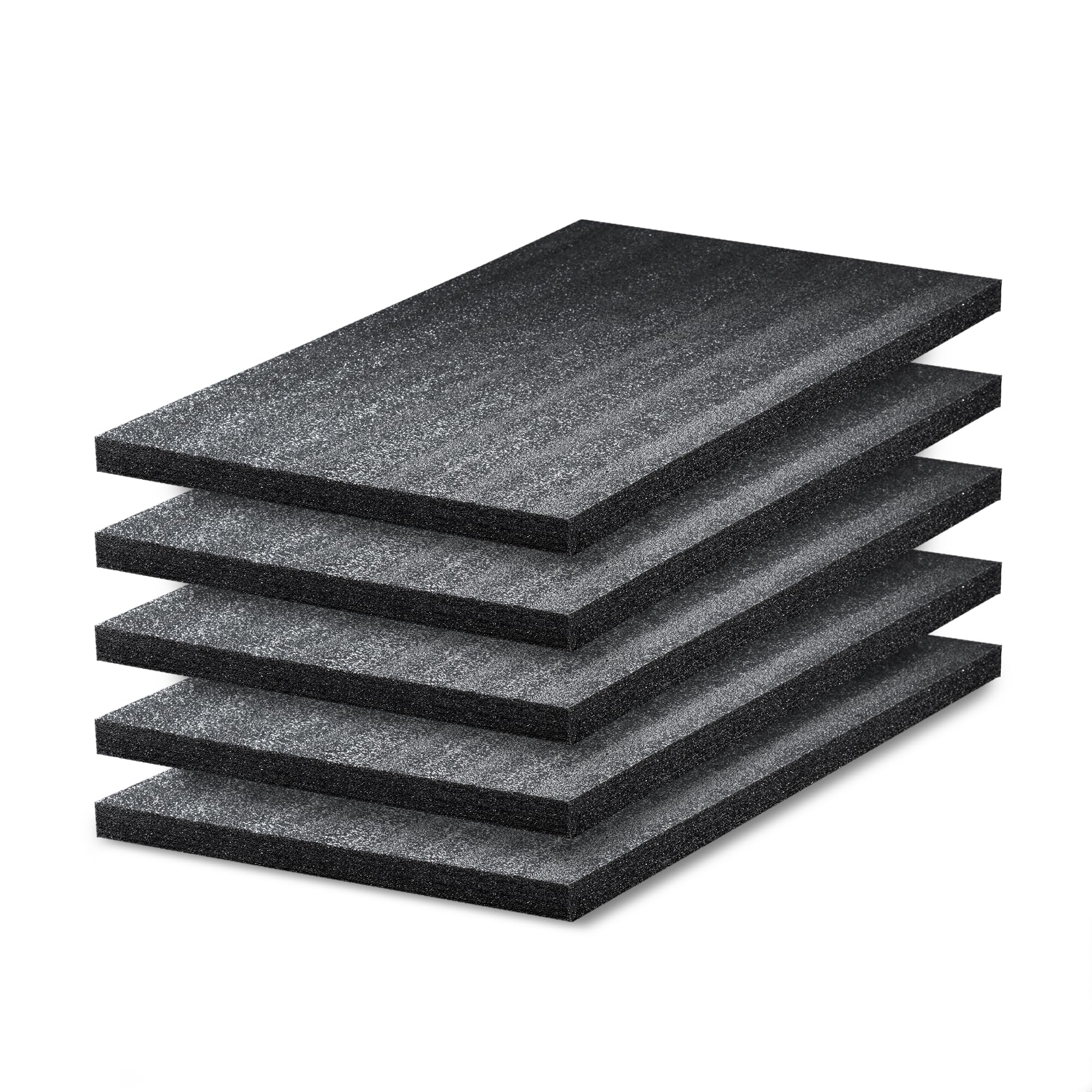 Pianka wielowarstwowa, 5 sztuk, 600 x 400 x 50 mm, Shadow Foam, cięcie i ściąganie, możliwość dopasowania, wkładka do aparatu, walizki na narzędzia, wózek narzędziowy, czarna