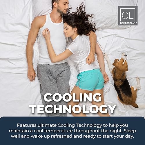 Miniatura 2 de Protector de colchón refrescante Queen, 15 pulgadas de profundidad, tela de rizo, lavable a máquina