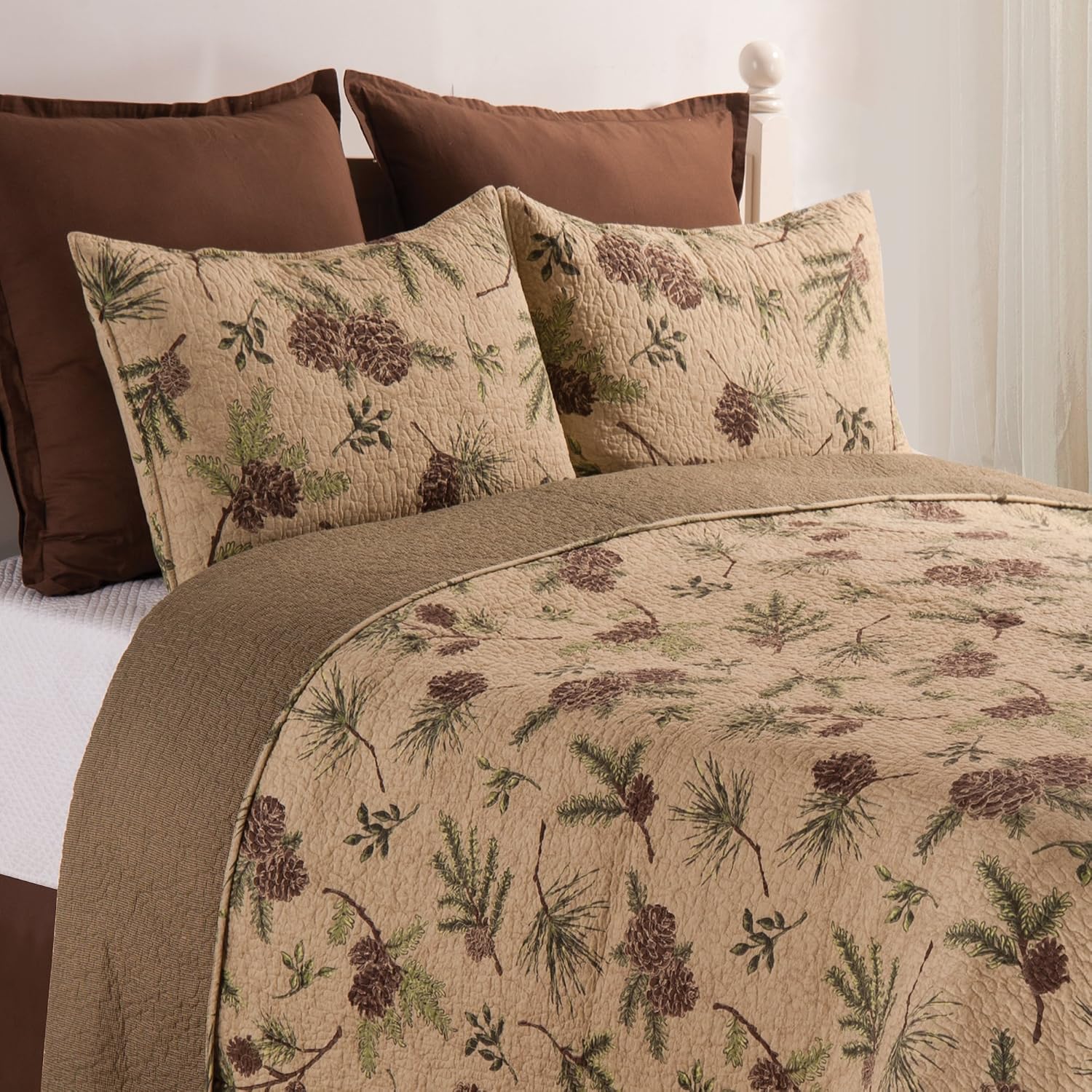 C&F Home 26" x 26" Brown Cotton Euro Pillow Sham Euro Sham Brown