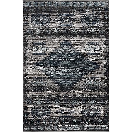 Amazon.com: Linon Vintage Collection Grey Aztek 8' x 10' Area Rug ...