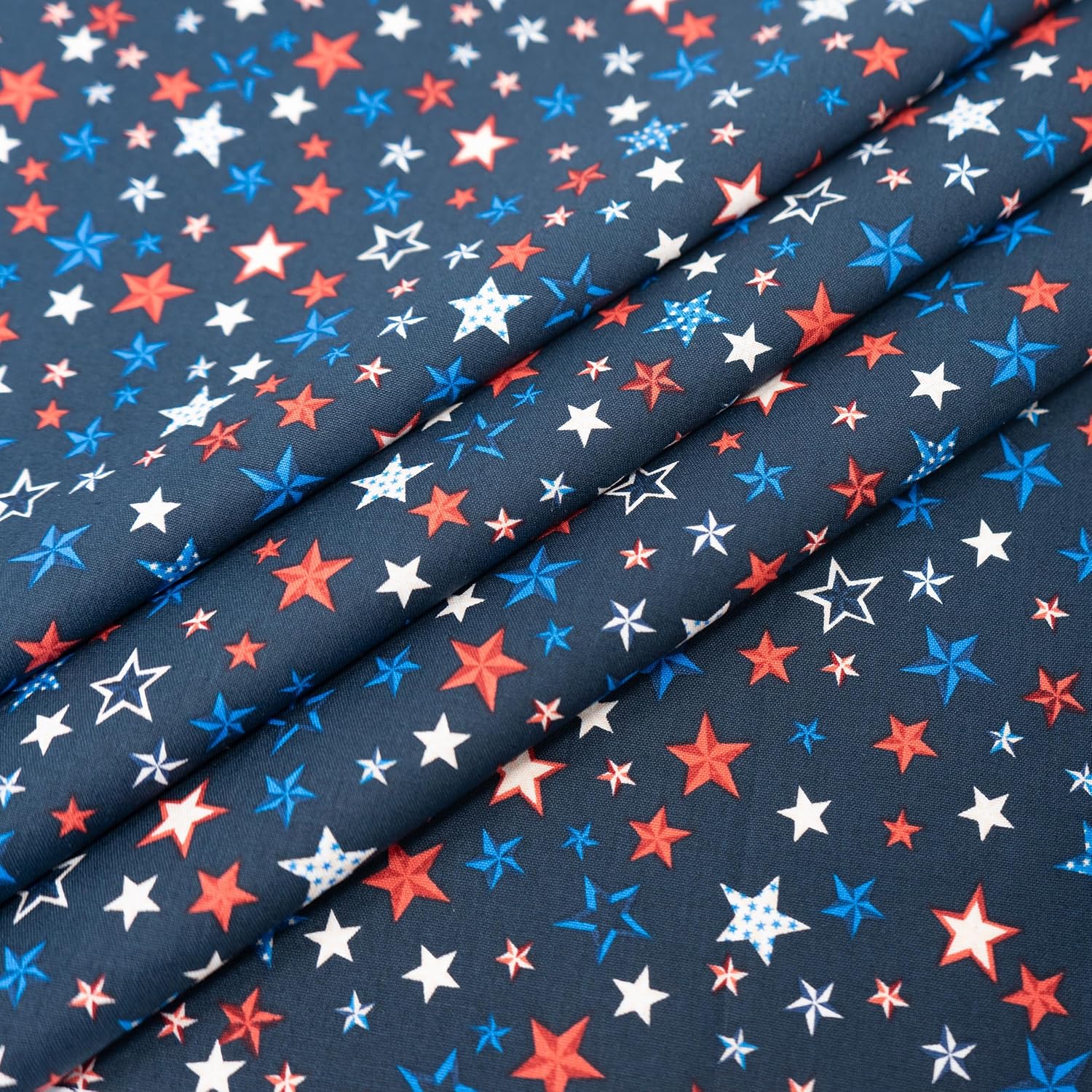 Singer 100% Cotton Quilt and Crafting Fabric for Sewing 44 inch Wide Patriotic Stars On Navy Cut by the Yard