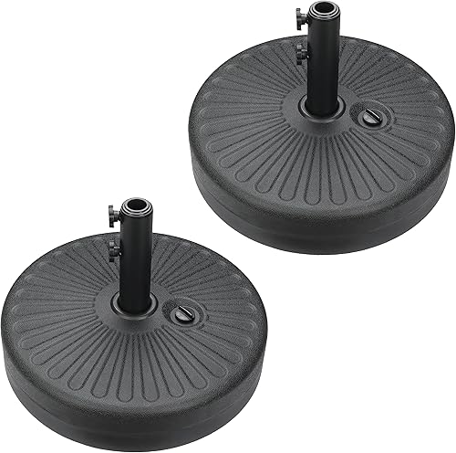 Miniatura 11 de YSSOA Base de sombrilla de mercado de 24.2 libras de 17.72 pulgadas, soporte redondo resistente para patio al aire libre, terraza, césped, jardín