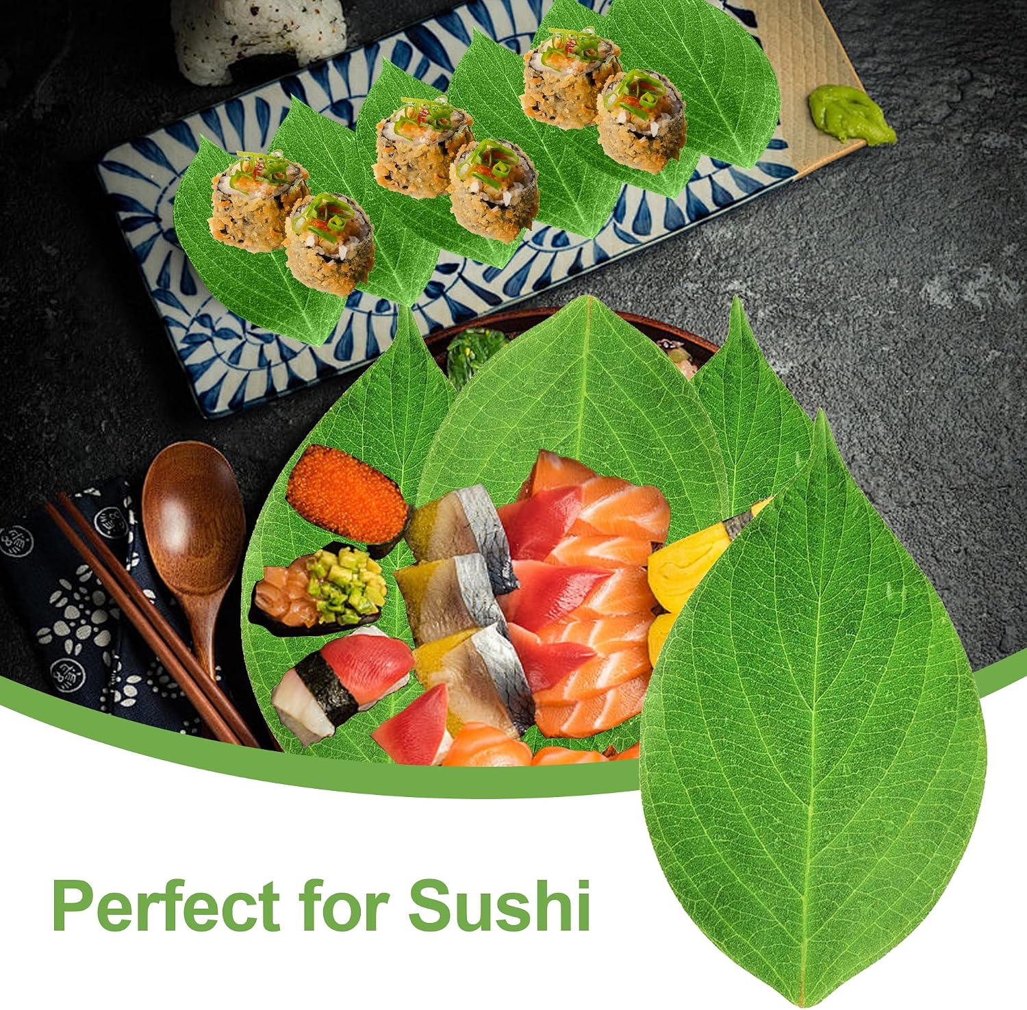 60 Pcs Decorative Spring Parchment Paper Leaves 12 Inch for Cheese & Charcuterie Boards, Holiday Tableware, Hawaiian Luau Party Serving Accessories