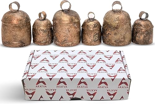 Miniatura 1 de Campanas de Navidad para decoración  Campanas de vaca para decoración navideña rústica  Campanas doradas para decoraciones navideñas  Campanas