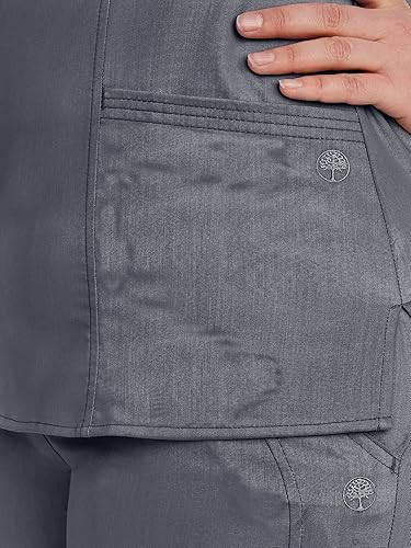 Miniatura 4 de Healing Hands Ropa quirúrgica para mujer Mock Wrap Neck Top 2 Pocket Purple Label Women's Scrub Top 2172 Jordan