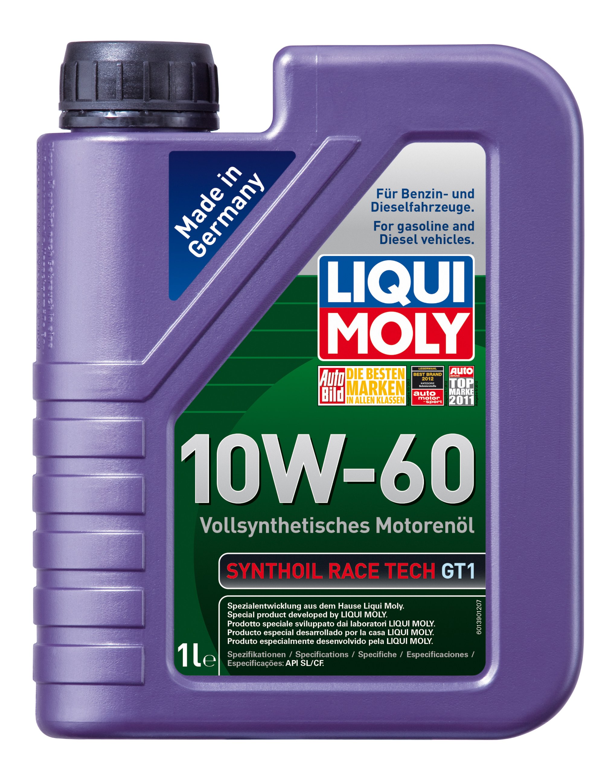 Liqui Moly 1390 Synthöl Race Tech Motoröl GT1 10 W-60, 1 L