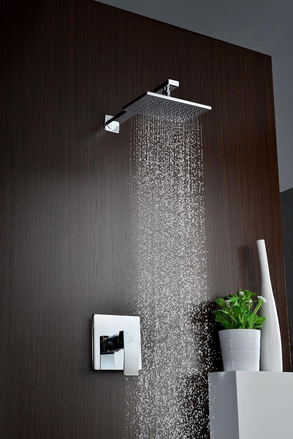 Frее Shірріng оƒƒеr ANZZI Viace Luxury Single Handle Wall Mounted 8.5 Shower System in Polished Chrome | Rain Shower Head and Valve Combo Set for Bathroom | SH-AZ041