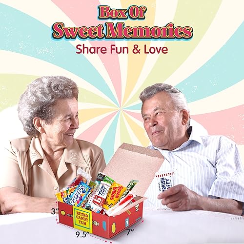 Miniatura 5 de Woodstock Candy  1963 Caja de regalo de 58 cumpleaños Nostálgico Retro Candy Surtido de Infancia para hombre o mujer nacido 1963 Jr