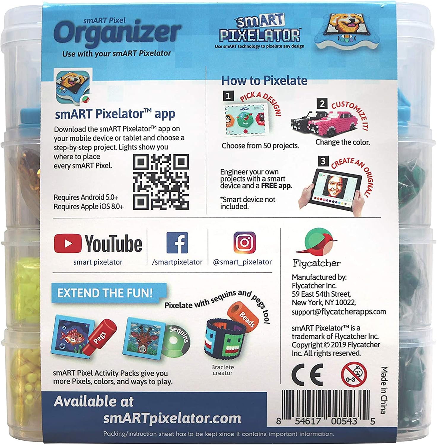 Flycatcher Smart Pixelator Organizer, Multi
