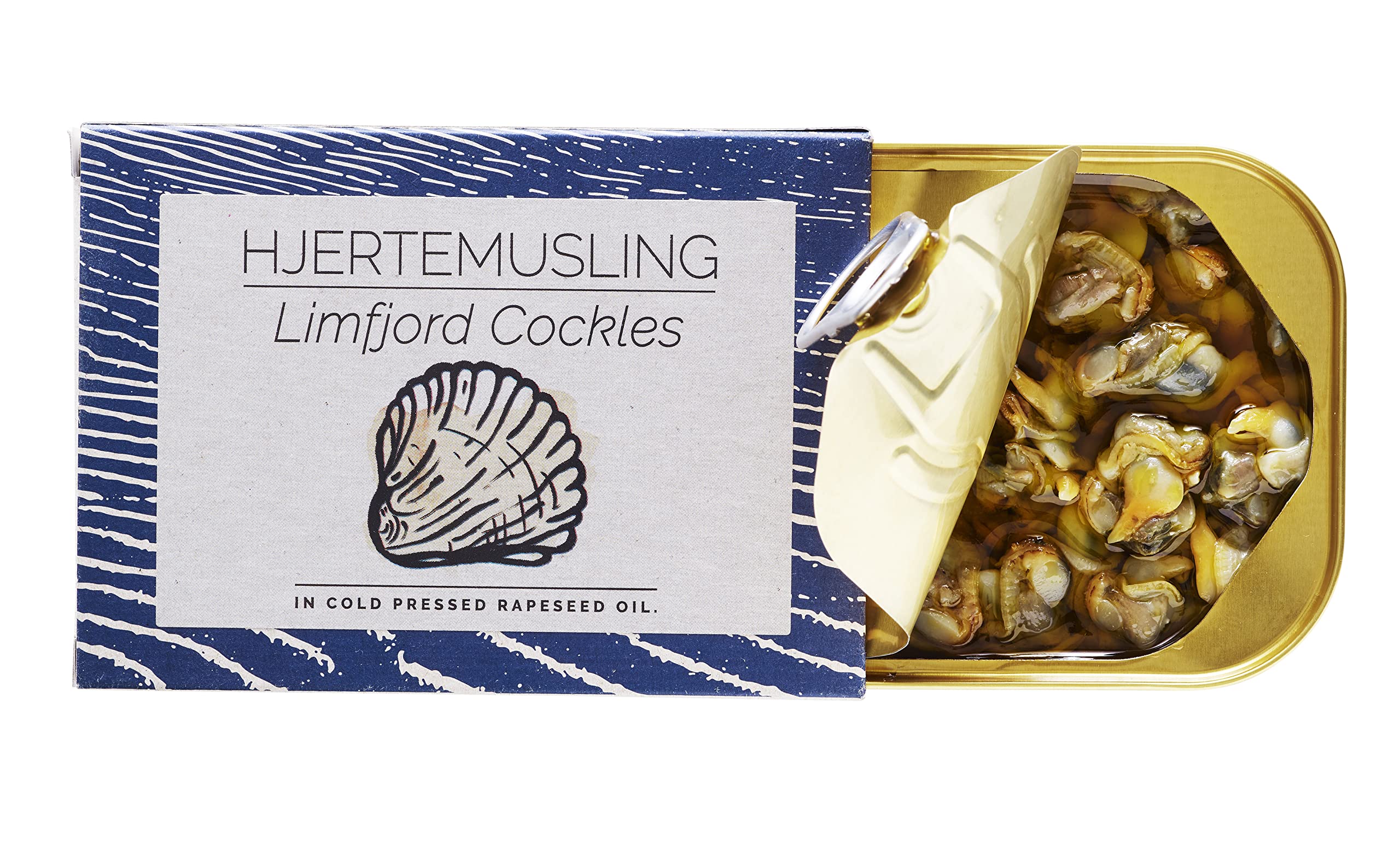 Fangst Hjertemusling | Tinned Limfjord Cockles in Cold Pressed Rapeseed Oil | 1 x110g Can