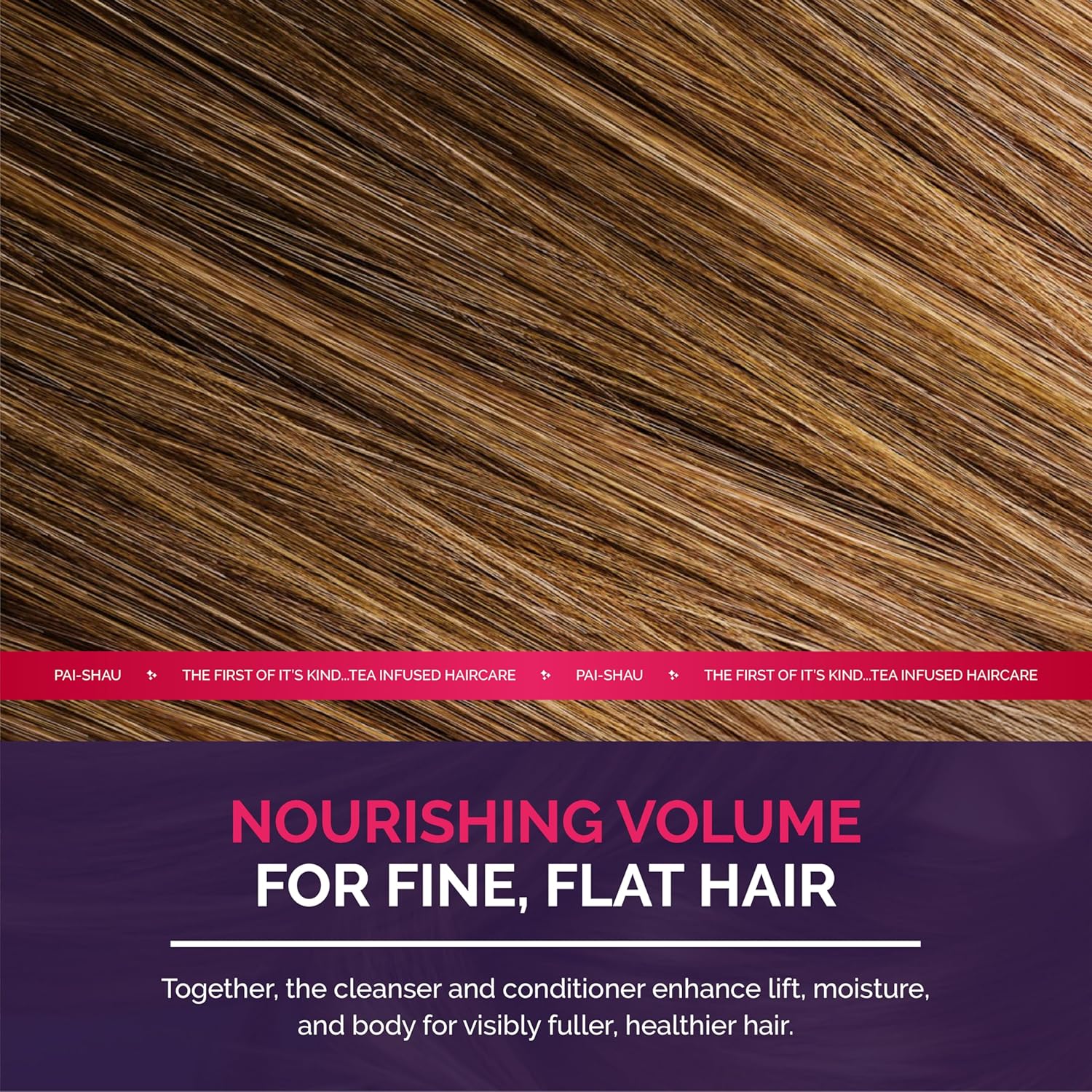 Pai Shau - Opulent Volume Shampoo and Conditioner Set, Volumizing Hair Care Duo for Thin Fine Hair, Lightweight Cleanser and Conditioner for Body, Lift and Fullness (8.4 Fl Oz)