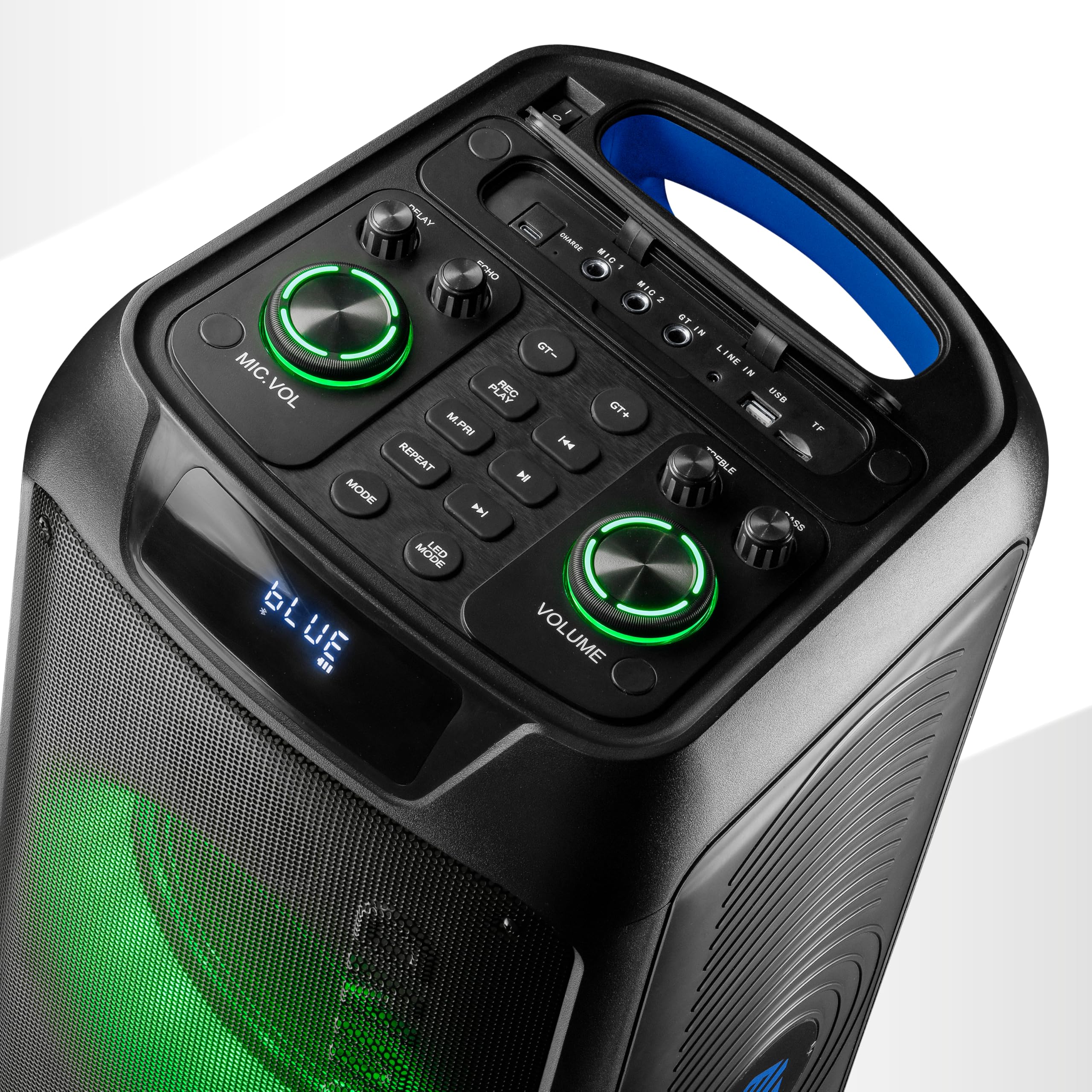 Music Sound SOUND BOX, Speaker Bluetooth Portatile, 110W, Luci RGB Sync, True Wireless, Maniglia e Ruote, 3 Ore di Autonomia, Audio Potente per Party Outdoor