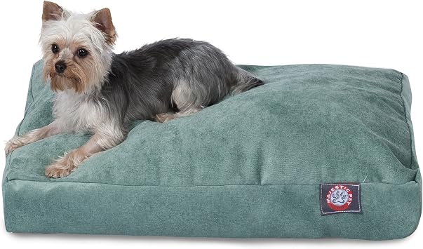 Majestic Pet Villa Rectangle Dog Bed Washable Non Slip Comfy Pet Bed Crate Bed with Removable Washable Cover Kennel Bed for Sleeping, Polyester Fiber, Small, Azure