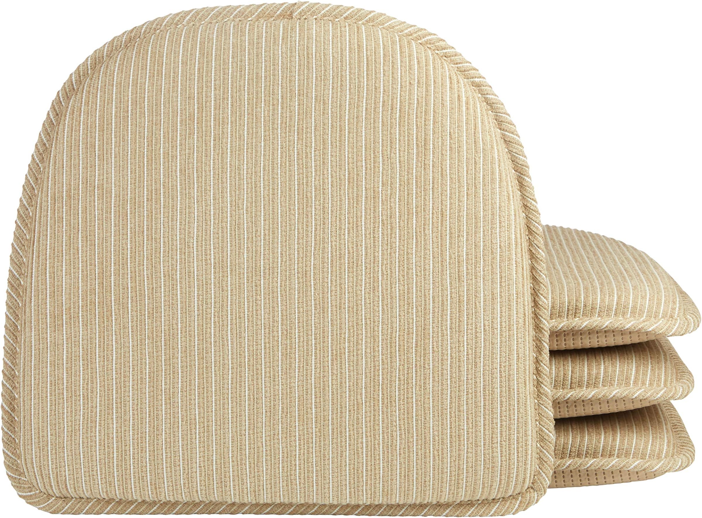 Raindrop The Gripper Non Slip Chair Cushions, Soft & Comfortable Seat Pad, Sitting Pillow for Kitchen, Dining or Office, Nikita Natural, 4 Count (Pack of 1)