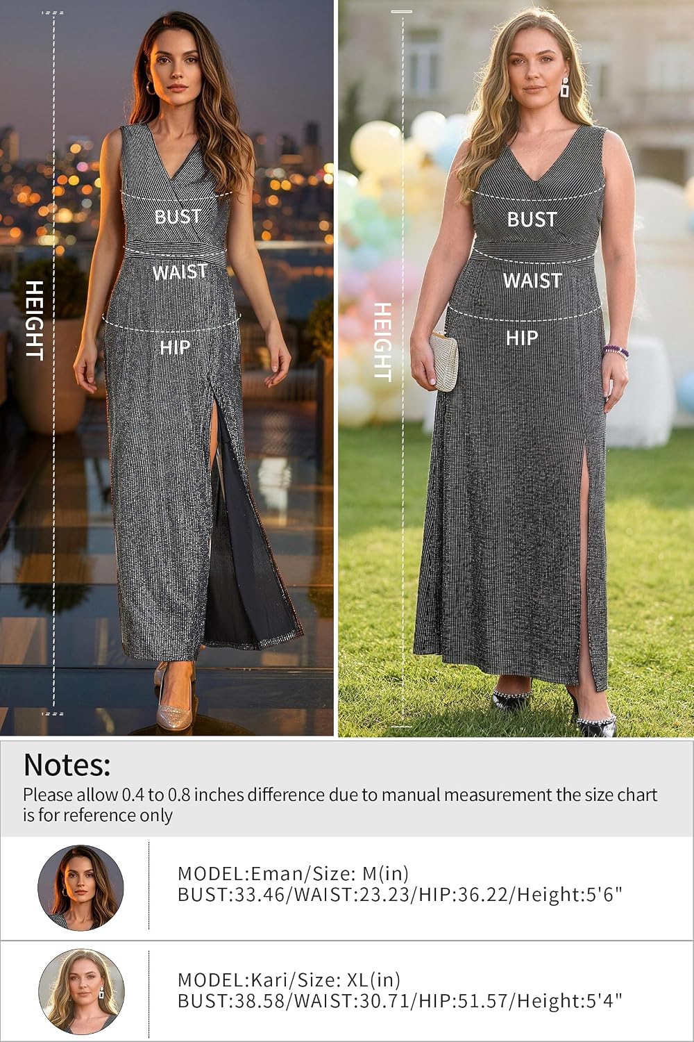 Sleeveless Formal Dresses for Women V Neck Spilt Summer Prom Dresses for Wedding Guest Evening Gowns