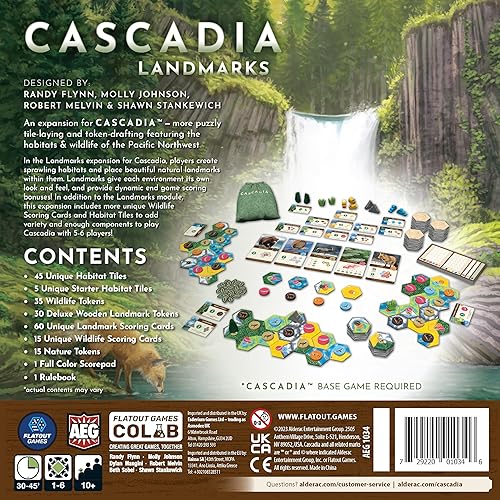 Miniatura 2 de AEG y Flatout Games  Cascadia Landmarks - Expansión para el galardonado juego de mesa, Cascadia  Fácil de aprender  Rápido de jugar  A partir de 10
