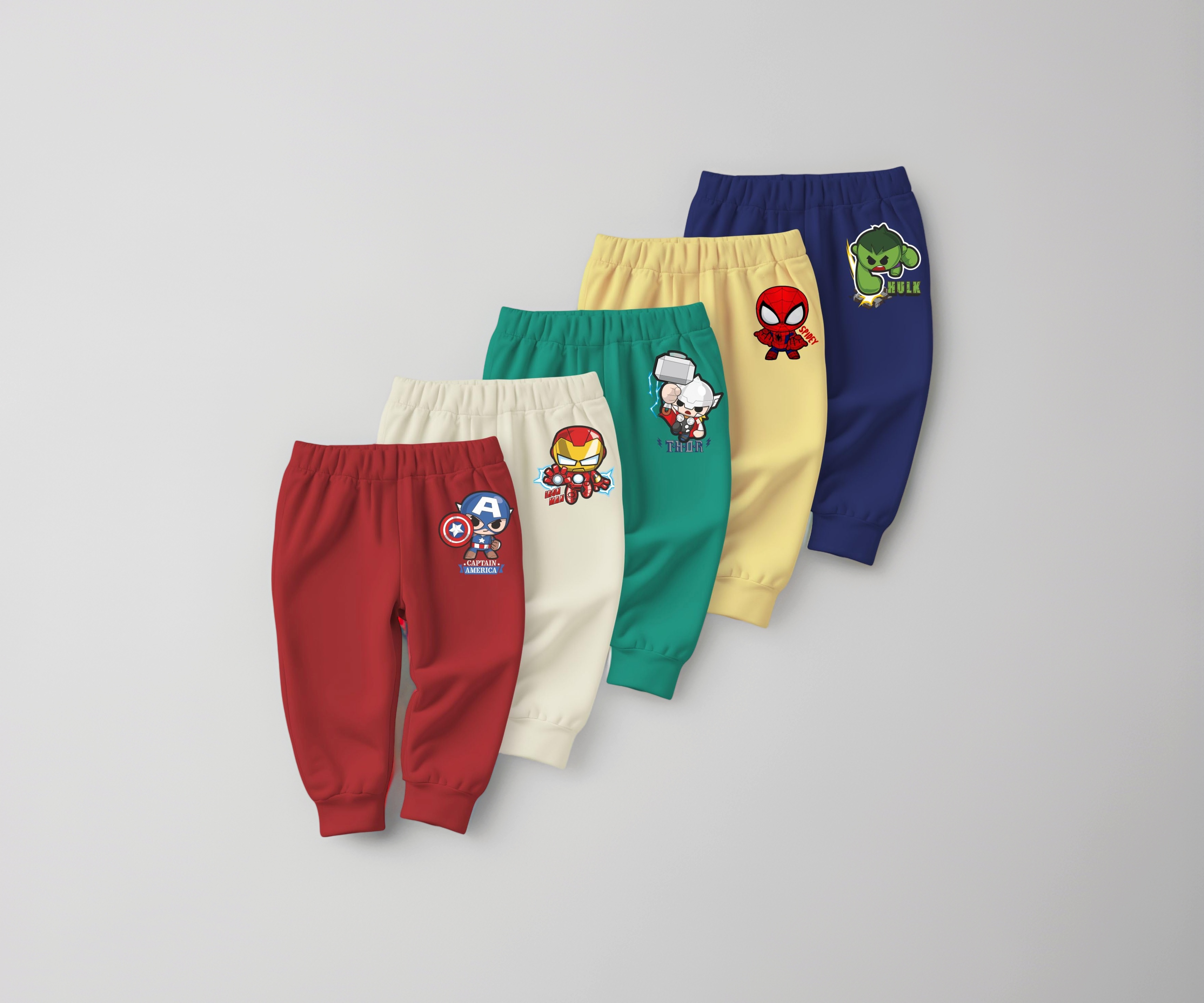 minicult Cotton Pajama Pants with All Over Print for Boys and Girls (Multicolor Designs)(Pack of 5)
