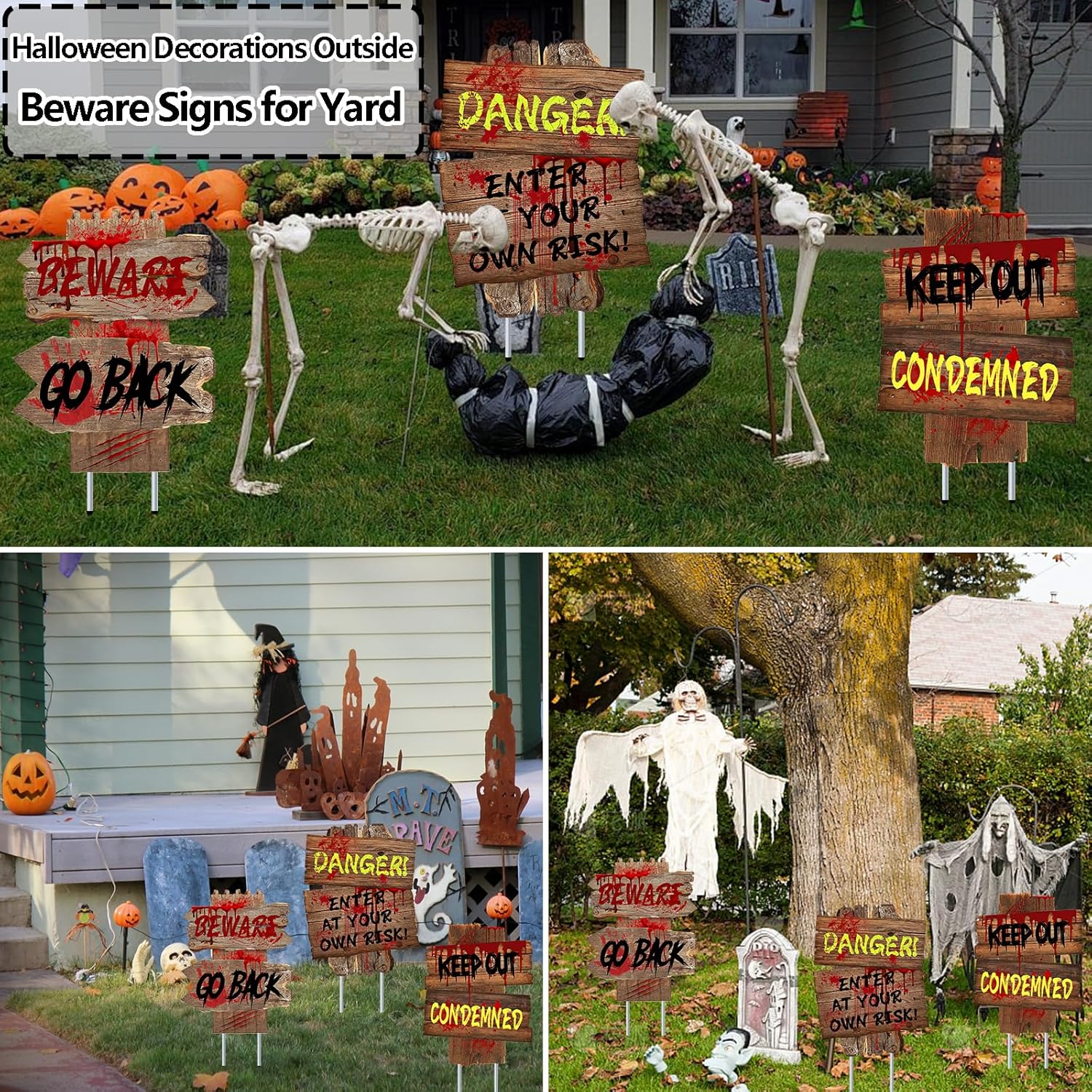 Halloween Beware Signs - Image 6
