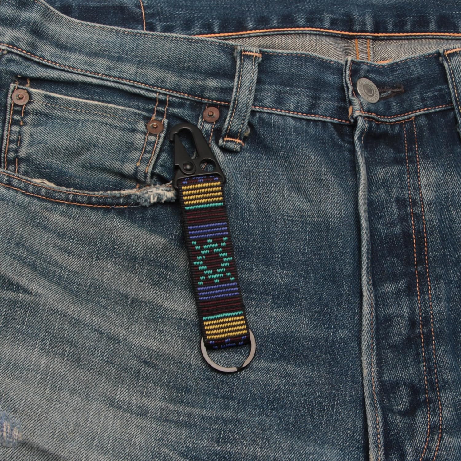 Ruth&Boaz Inca Aztec Camouflage Pattern Strap Keychain Clip Keyring for Wallets & Keys - Image 4